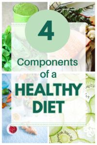 4 components of a healthy diet. 