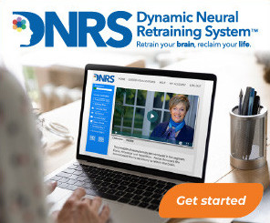 A laptop computer open to a page that has the Dynamic Neural Retraining System welcome page displayed. 