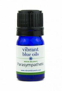 A bottle of Vibrant Blue Oils Parasympathetic oil.