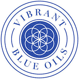 Vibrant Blue Oils logo. 