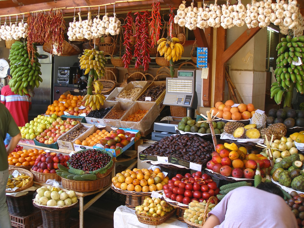 Vegetables at a farmer's market.