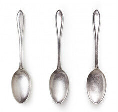 3 silver spoons.